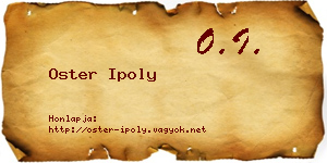 Oster Ipoly névjegykártya
